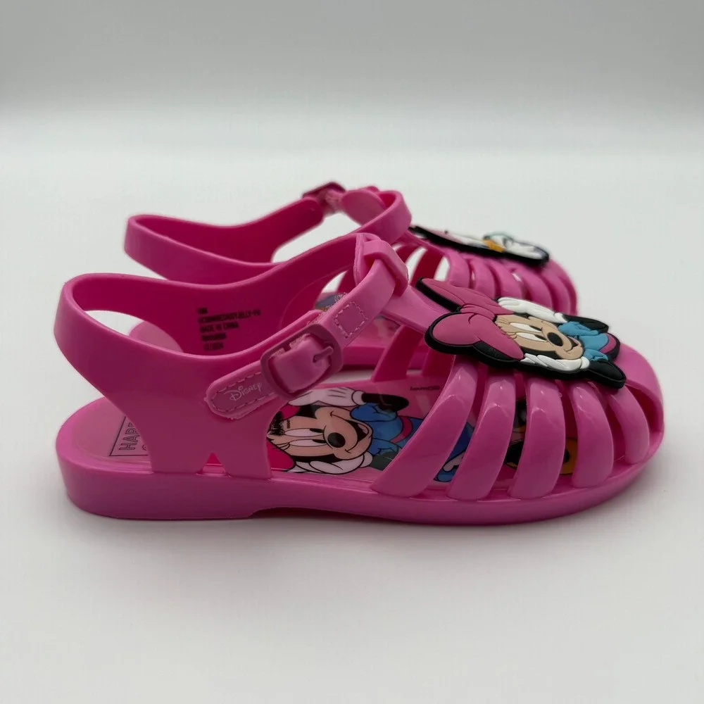 Harper Canyon Disney Minnie Mouse Daisy Duck Pink Jelly Sandals Girls Size 10M